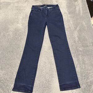 NYDJ Jeans Womens 8 (30x31.5) Marilyn Straight Blue Denim Mid Rise